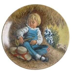 Little Boy Blue Plate Mother Goose John McClelland Limited Ed Reco 1980